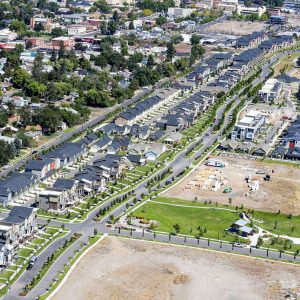 Aerial Photo of Spokane Kendall Yards Neighborhood