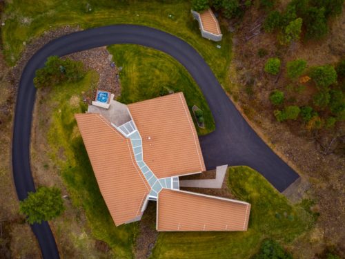 The Canyon House Colbert Washington, Architecture and Interior Design Drone Photography