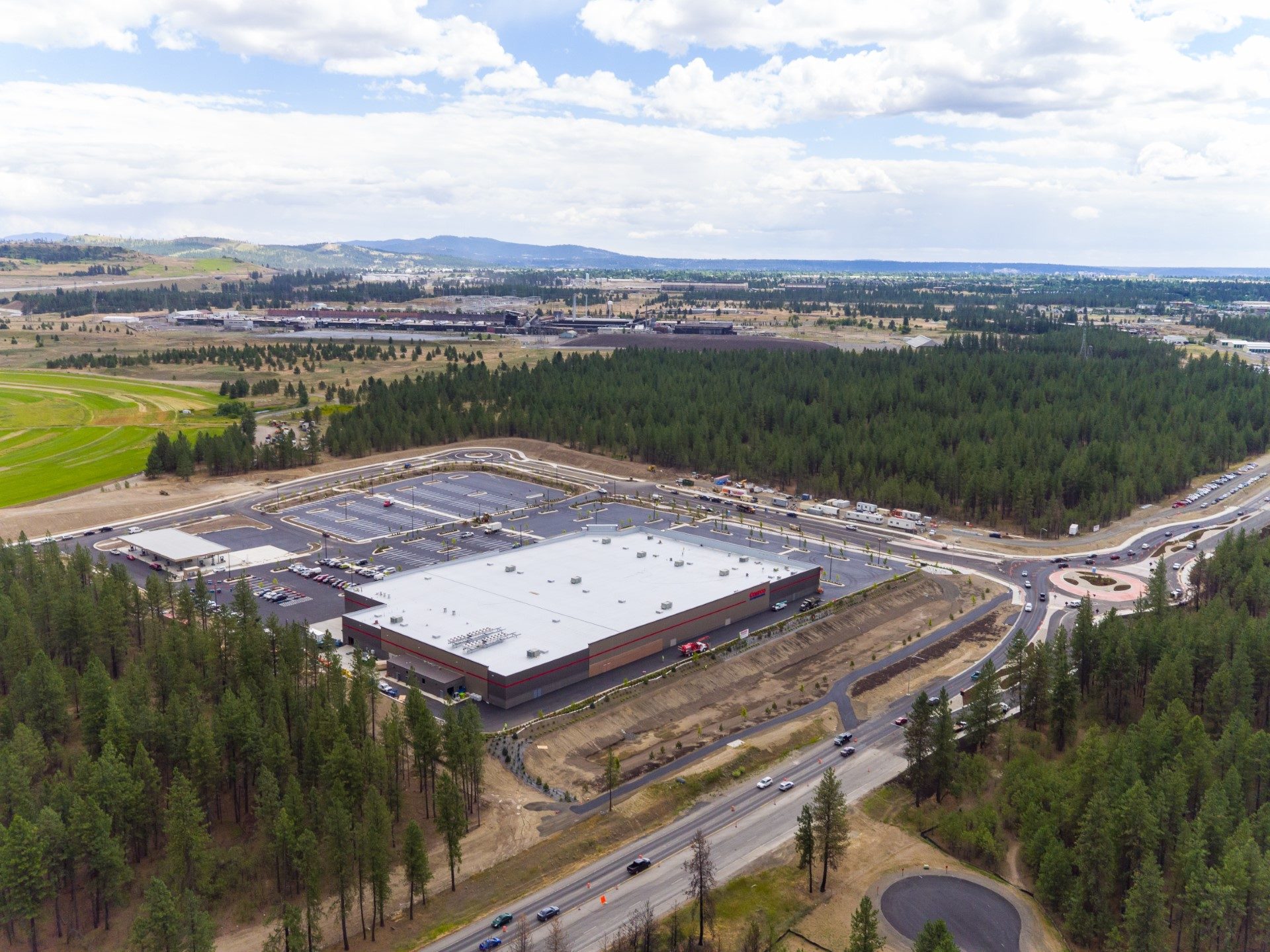 Aerial Drone Construction Progress in Spokane